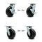 Service Caster 6 Inch Polyolefin Caster Set with Roller Bearings 4 Swivel Lock 2 Brake SCC SCC-30CS620-POR-TLB-BSL-2-BSL-2 - alternate 1